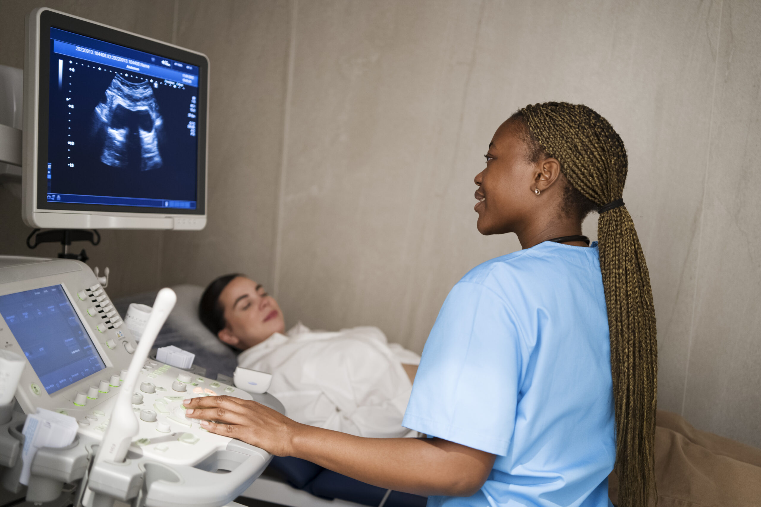 nurse wearing scrubs while working clinic